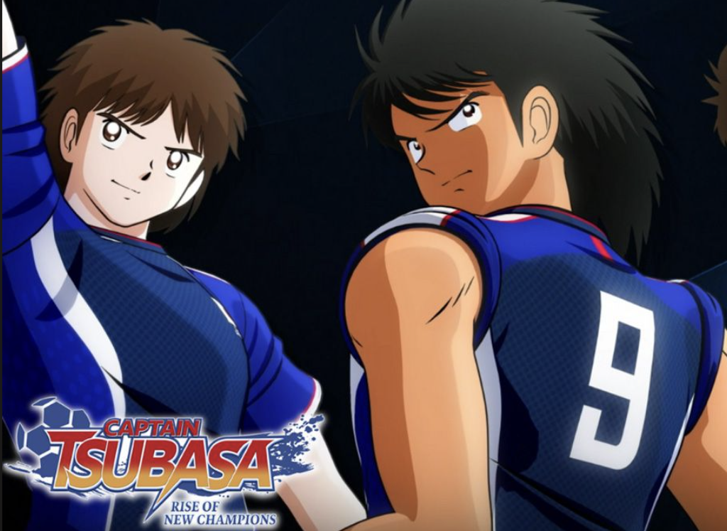 Illustration of Captain Tsubasa characters, showcasing Captain Tsubasa toys for fans of the series.