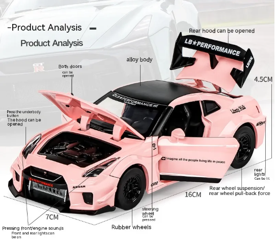 Nissan r35 skyline gtr model car