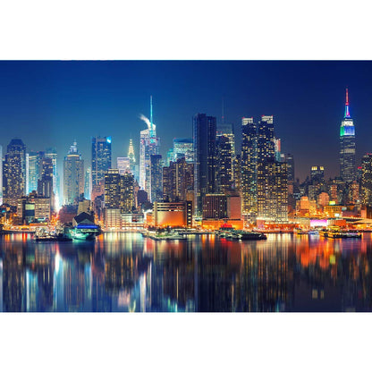 Joyshare Jigsaw PuzzleNew York City Skyline Jigsaw Puzzles 1000 Pieces for Adult DIY Puzzles Educational Brain Challenge Games for AdultsJigsaw Puzzle with Poster（50×70cm/27.55" x 19.68"）