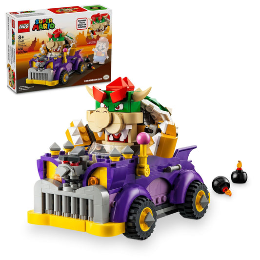 LEGO Super Mario Bowser’s Muscle Car Expansion Set Collectible Bowser Toy for Kids Gift for Boys Girls and Gamers Ages 8 and Up 71431