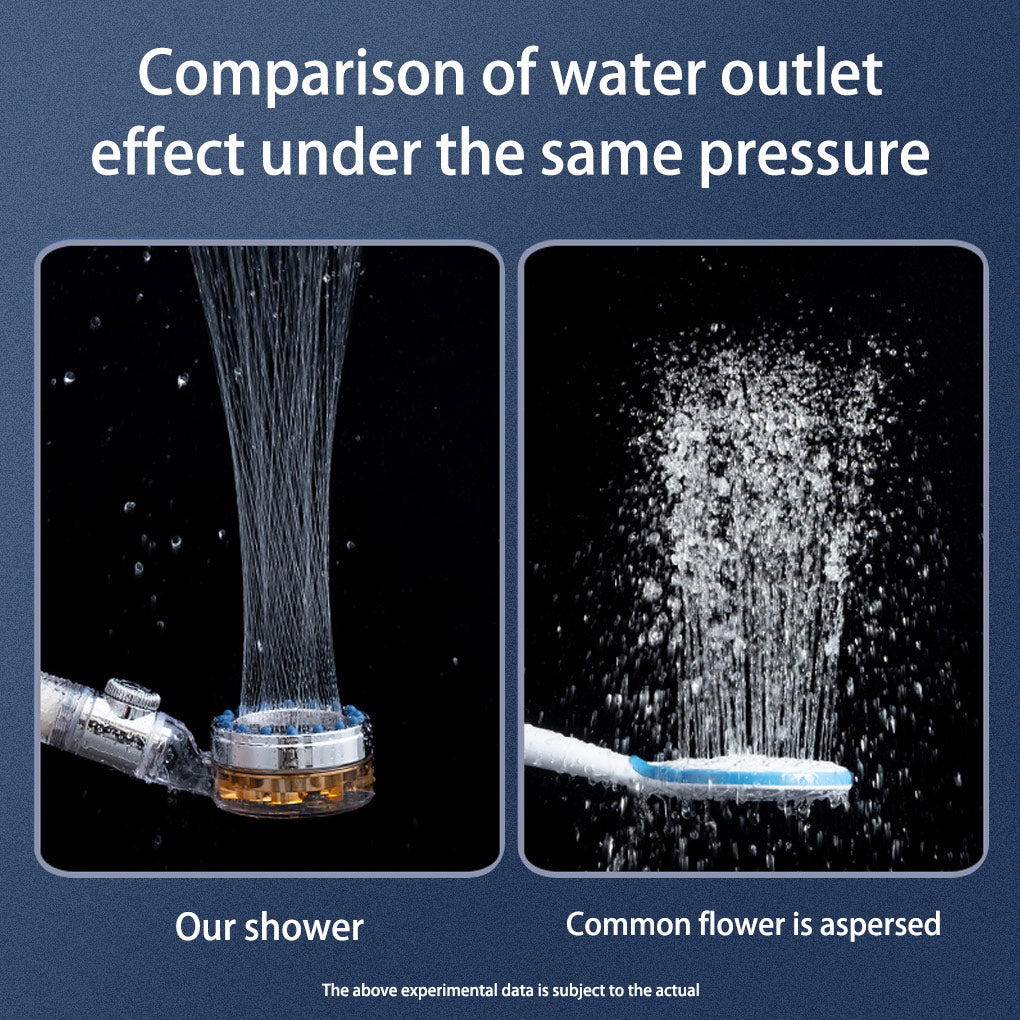 High Pressure turbo Shower Head with Filter System spray mode
