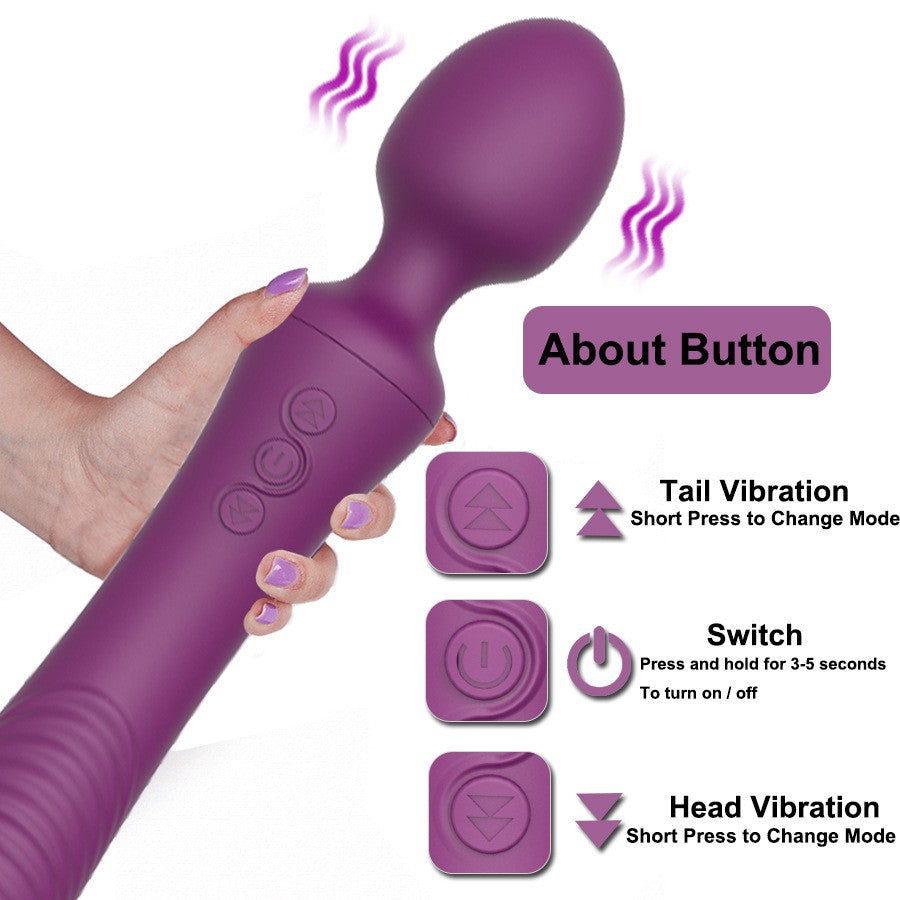 USB Rechargeable Dual-Head G-Spot Vibrator for Adults adult toy massage couple