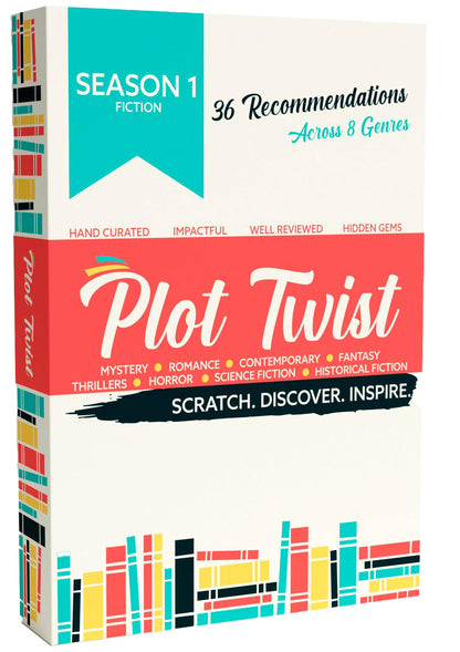 Plot Twist: 36 Book Recommendation Scratch Off Cards across 8 Unique Fictional Genres. Gift for Couples Book Lovers Readers Book Clubs.