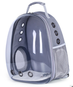 Transparent Case Cat Pet Carrier Travel Bag PC and Oxford clothing 33 x 28 x 44 cm