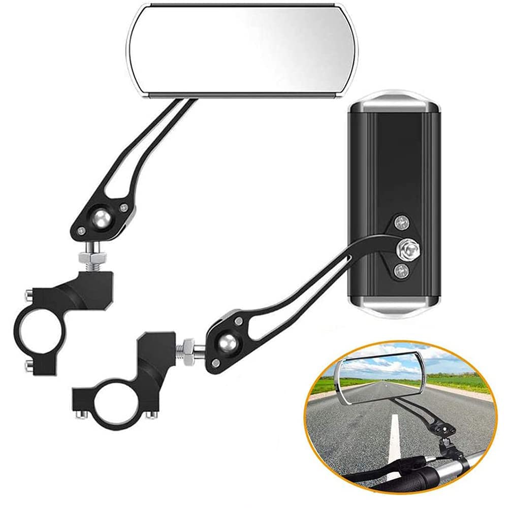 Bike Mirrors Handlebar Rearview Mirror Bicycle Mirrors for Handlebars 2 pack Bike Mirrors for Handlebar for Electric Bike Mountain Bike and Fixed Gear Bike (black1)