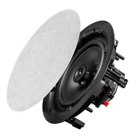 OSD 8" in Ceiling Speaker Pair 120W Trimless Magnetic Grille Pivoting Tweeter Paintable Grille ACE800