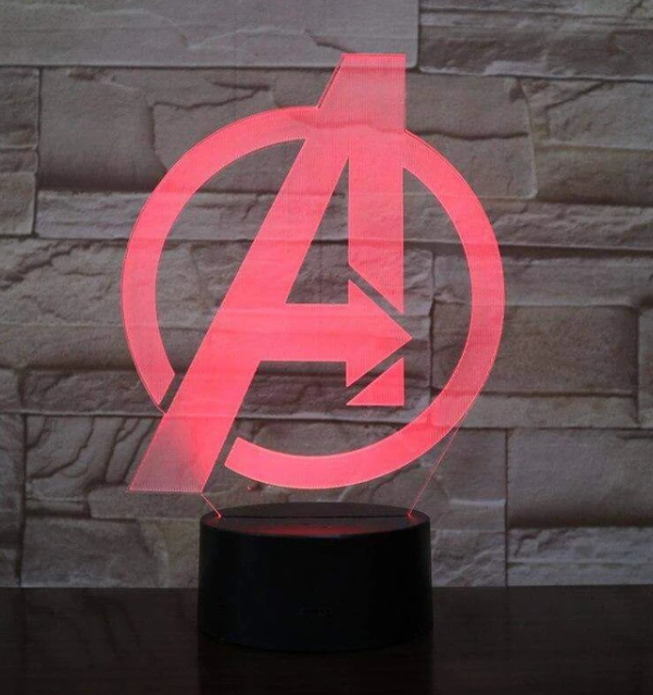 Marvel Avengers 3D Colorful LED Night Light HOME DECOR with remote control