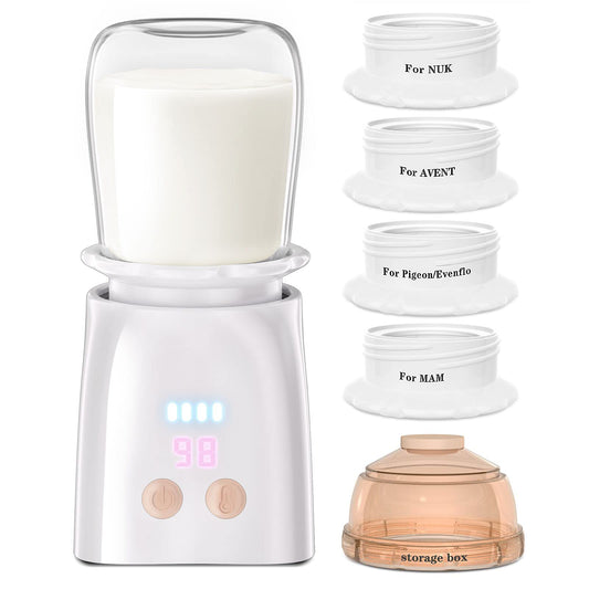 Hopebig Bottle Warmer Portable Bottle Warmer with Glass Bottle Rechargeable Baby Bottle Warmer Travel Bottle Warmer for Breastmilk or Formula