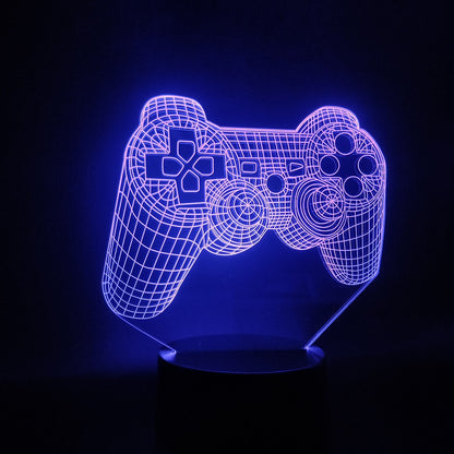 Custom 3D LED PlayStation Game Controller Joystick Touch Lamp