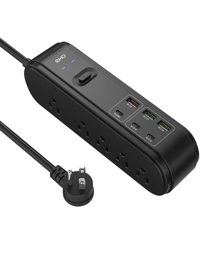 PD 20W USB C Power Strip Surge Protector 10 Outlets and 3 USB C &3 USB A Ports 6ft Extension Cord Overload Protection Desktop High-Speed Charging Station Power Bar for iPhone 14 1875W/15A 4500J