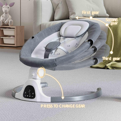 Electric Baby Rocking Chair Cradle metal frame Bluetooth control RC