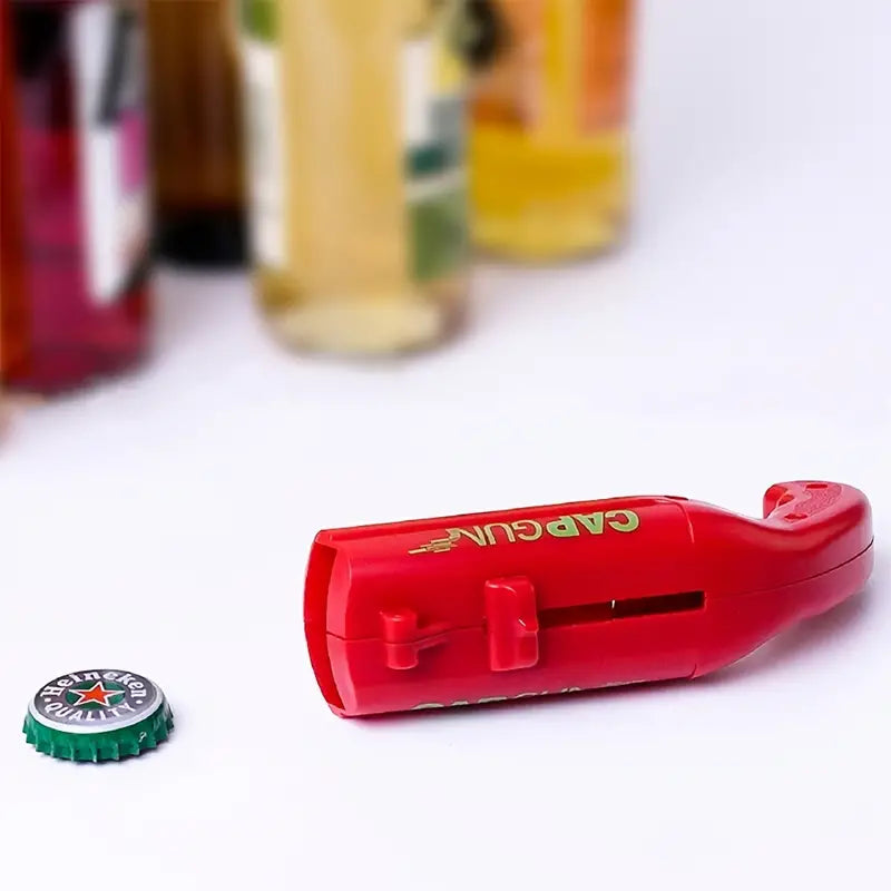 Cap Gun Bottle Opener with Corkscrew for Parties