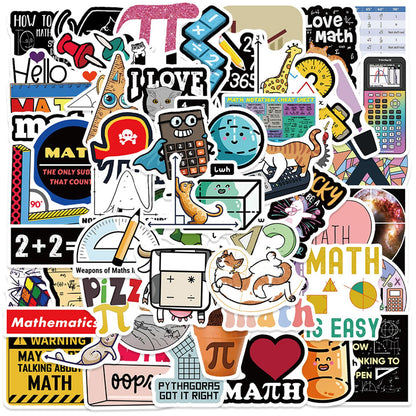 LAGOM DREAMBOAT Math Stickers Science Stickers Geek Graffiti Matte Waterproof Stickers Vinyl Decal Sticker