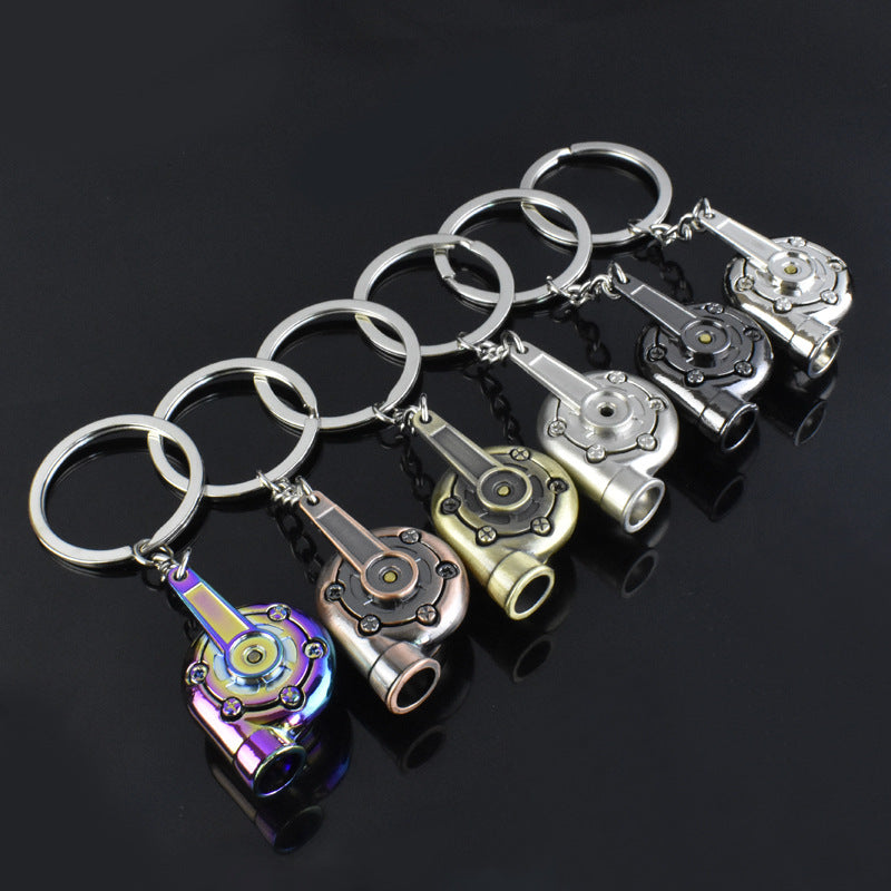 Metal Turbo turbocharger Engine Keychain Accessory