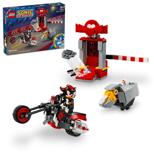 LEGO Sonic The Hedgehog Shadow The Hedgehog Escape Building Set Motorcycle Toy Video Game Character Figures Sonic Toy for Kids Gift for Gamers Ages 8 Plus 76995
