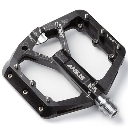 Mountain Bike Pedals 3 Bearings Bike Pedals Platform Bicycle Flat Pedals 9/16" Sealed Bearing Lightweight Platform for Road Mountain BMX MTB Bike (Black)