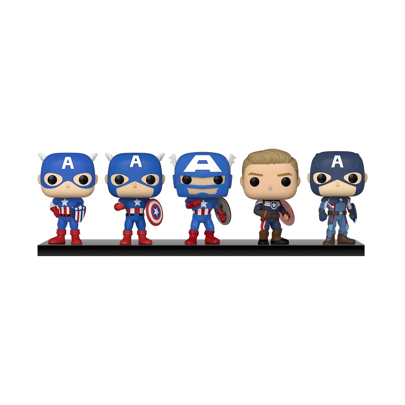 Funko Pop! Marvel: Year of The Shield - Captain America Through The Ages 5 Pack Amazon Exclusive