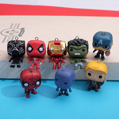 Creative Marvel Q-Version Hero Figurines DIY Decor