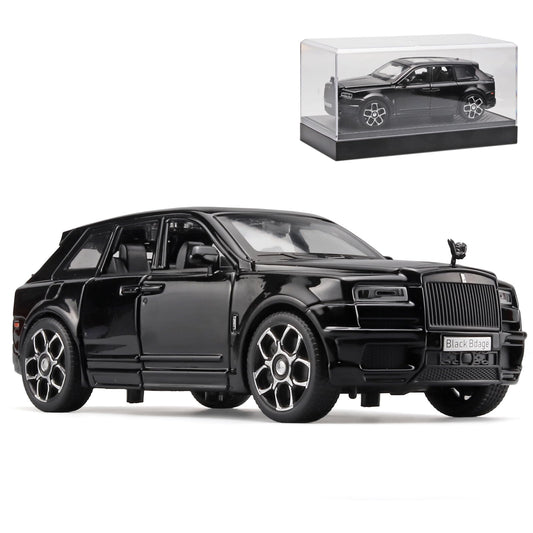 1:32 Rolls-Royce Cullinan Die Cast Metal Model Cars Pull Back Toy Cars with Light and SoundCars Toys Gifts for Age 3+ Year Old Boys（Black）