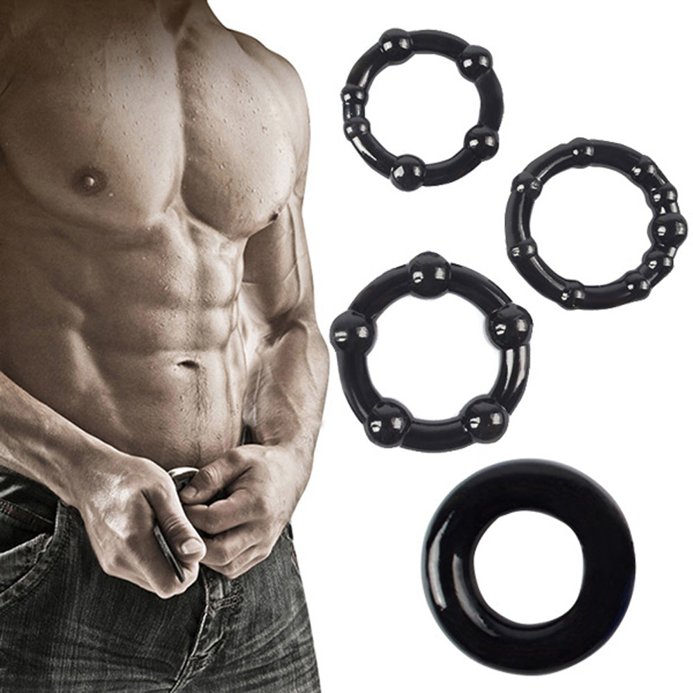 Tri-Color Delay Ring Silicone Cock Ring (Adult Toy) couple date night gift
