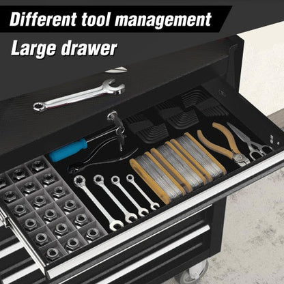 Steel Rolling Tool cart With 7-Drawer Tool Box With Wheels Multifunctional Tool Cart Mechanic Tool Storage Cabinet For Garage, Warehouse, Workshop, Repair Shop