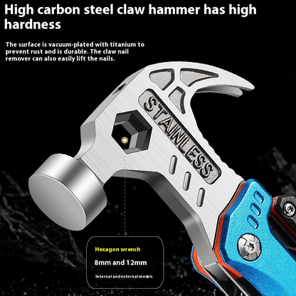 Folding Tool Set screwdriver hammer plier
