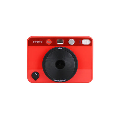 Leica Sofort 2 Digital and Instant Photo Camera with LCD Display Two Shutter Releases 10 Lens Effects and Leica FOTOS App Support (Red)