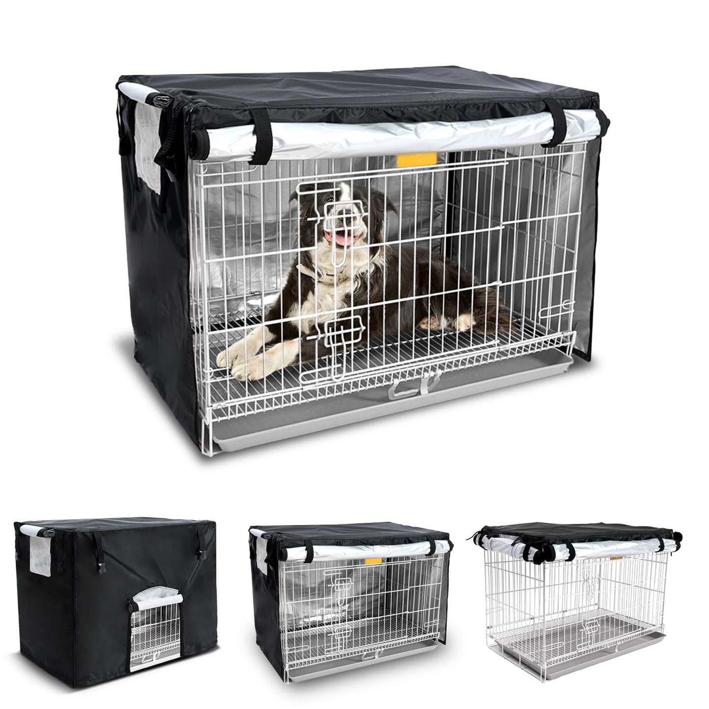 NEVERLAND Dog Crate Cover 48 Inch - Kennel Crate Covers for Dog Cage Waterproof Universal Durable Oxford Cloth Dog Cage Cover for Most Wire Pet Crates 48 x 30 x 33 Inch (Cover Only)