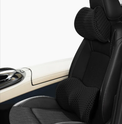 Memory Foam Car Headrest & Lumbar Support Set