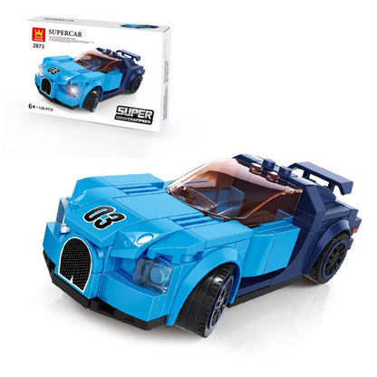 Supercar size small Assembled Sports Car Building Bricks set