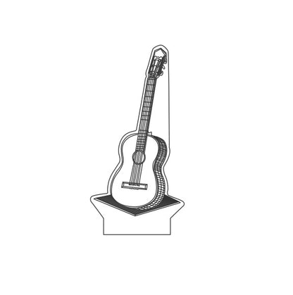 3D Guitar + other Musical instruments Model Night Light with USB and Battery