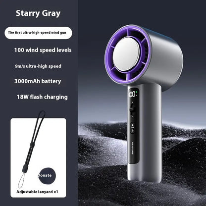 Portable USB Handheld Fan multi speed with display multi colors