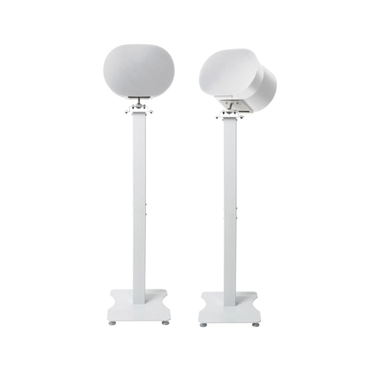 shinar Metal 2 Pack Speaker Stands Compatible with SONOS Era 300 with Adjustable Swivels up to 360° / Tilts -70° / +70° Floor Stand for Sonos Era 300 (White)