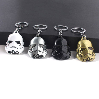 Star Wars Black and White Metal Keychain Accessory