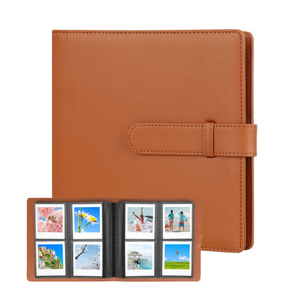256 Pockets Photo Album for Fujifilm Instax Square SQ1 SQ6 SQ10 SQ20 Instant Camera Fujifilm Instax SP-3 Mobile Printer Extra Large Picture Albums for Fujifilm Instax Square Instant Film (Brown)