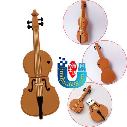 Cartoon 64GB USB Drive - Violin, Guitar, Microphone
