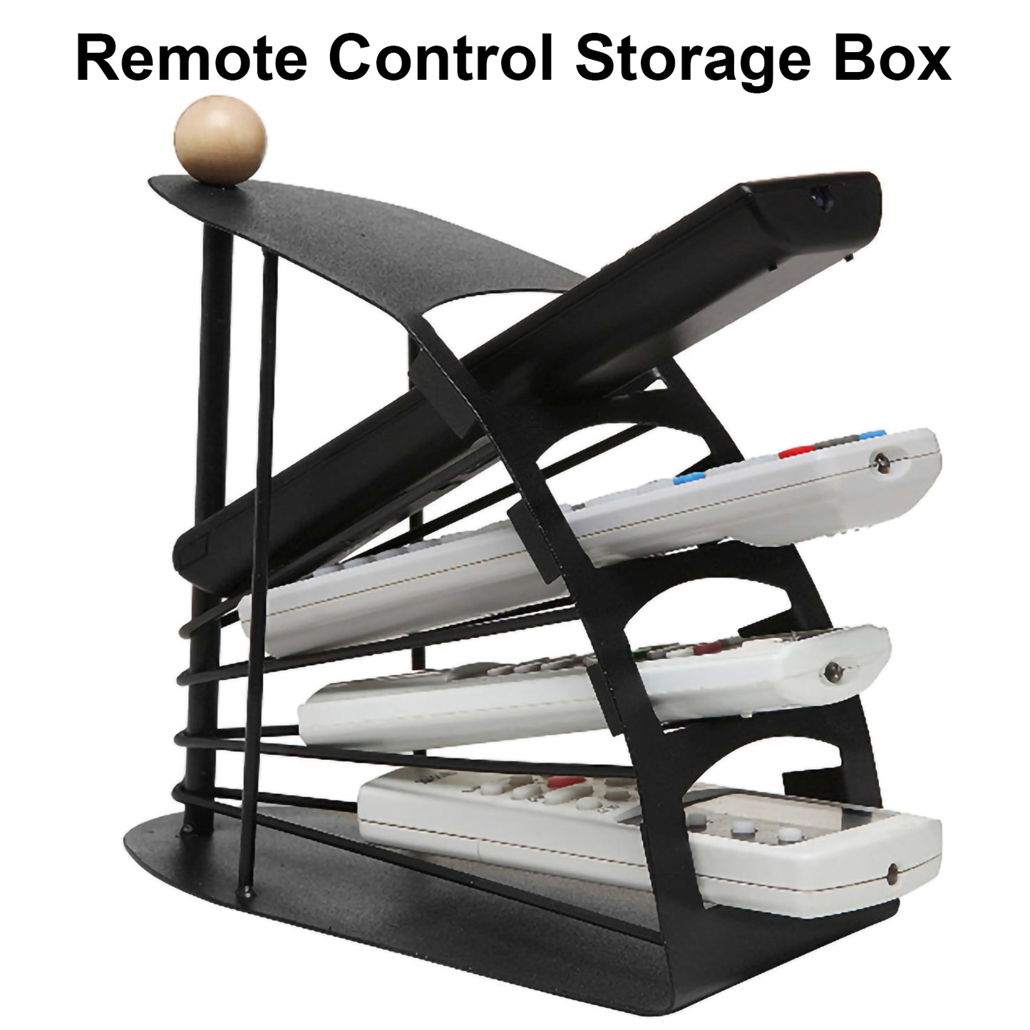TV Remote Controller Stand Holder - 4-Grid Organizer