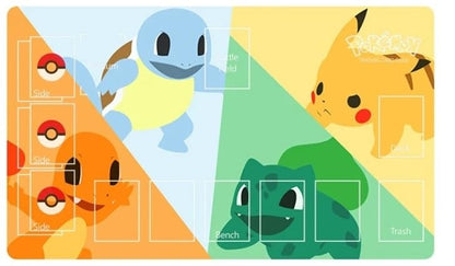 Pokemon Playmat - Pikachu Squirtle Bulbasaur - Premium Collection