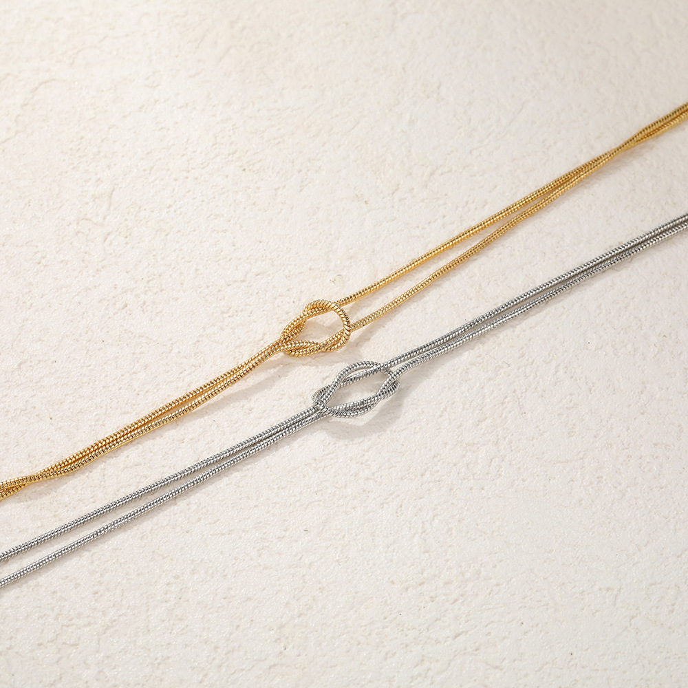 Knotted Gold and Silver Bracelets couple birthday valentine romance gift