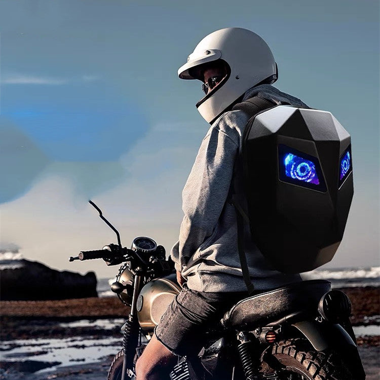 Motorcycle Backpack built-in light emoji