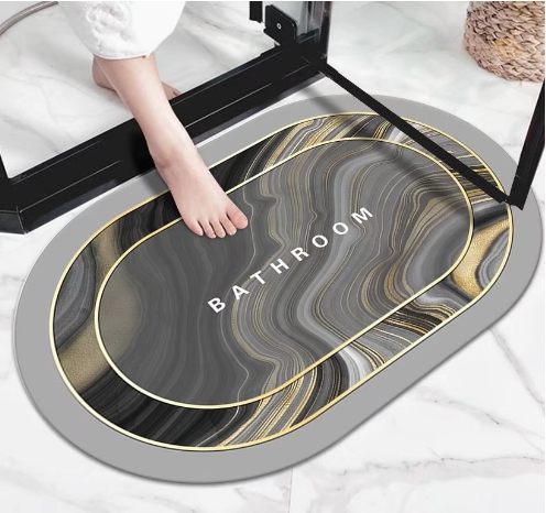 Super Absorbent Rectangle Floor Mat Bathroom (One Piece)