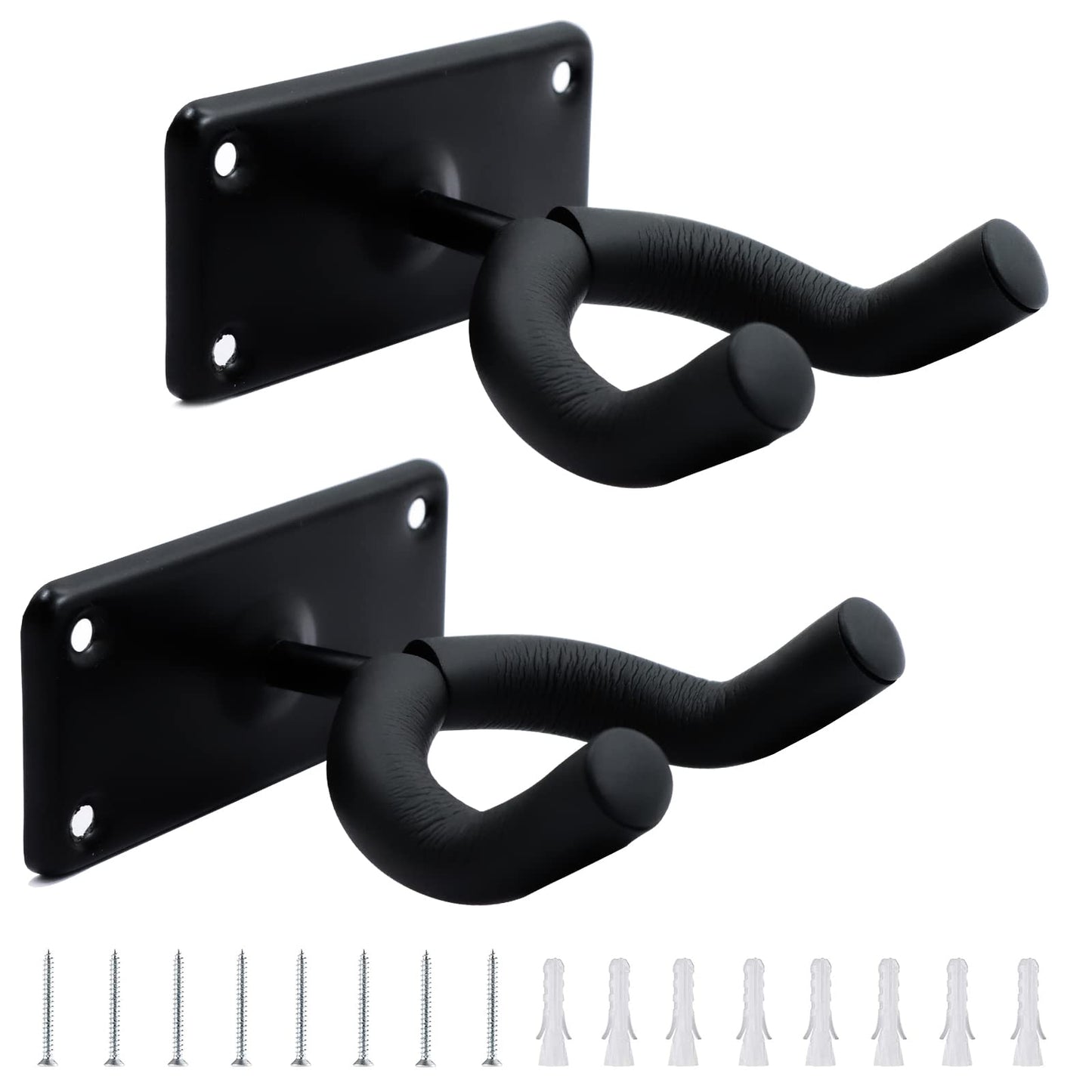 FABTEASQ Skateboard Hanger Skateboard Hooks for Wall Longboard Holder Longboard Wall Mount Hangers for Electric Skateboard，Guitar ，Snowboards2 Pack