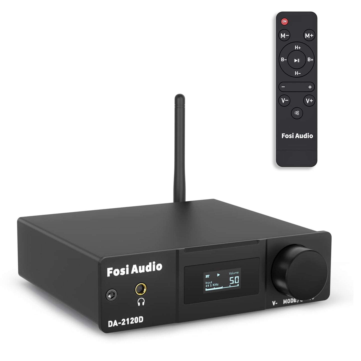 Fosi Audio DA2120D Bluetooth Receiver 5.0 Amplifier 200W 2.1 Channel Class D Hi-Fi Mini Stereo Audio Integrated Digital Power Amp DAC USB Coaxial Optical to Audio Converter with Remote Control