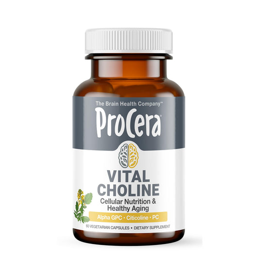 Procera Vital Choline - Supports Memory & Mental Clarity - Promotes Healing from Brain Injury & Cellular Regenertation - Healthy Brain Aging - Stress Management - Cognitive Function - 60 Count