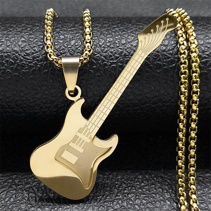 Creative Guitar Pendant Music Necklace 2023 Fashion