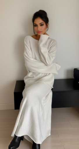 Knitted Camel Set Sweater Women Woman (One Piece)