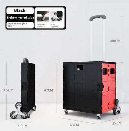 Foldable Portable Shopping Luggage Trolley Cart