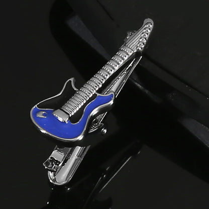 Trendy Men's Alloy Tie Clip - Cute Guitar Design