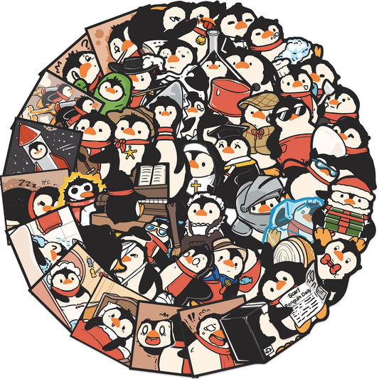 50Pcs Cute Cartoon Penguin Stickers Vinyl Decal Sticker