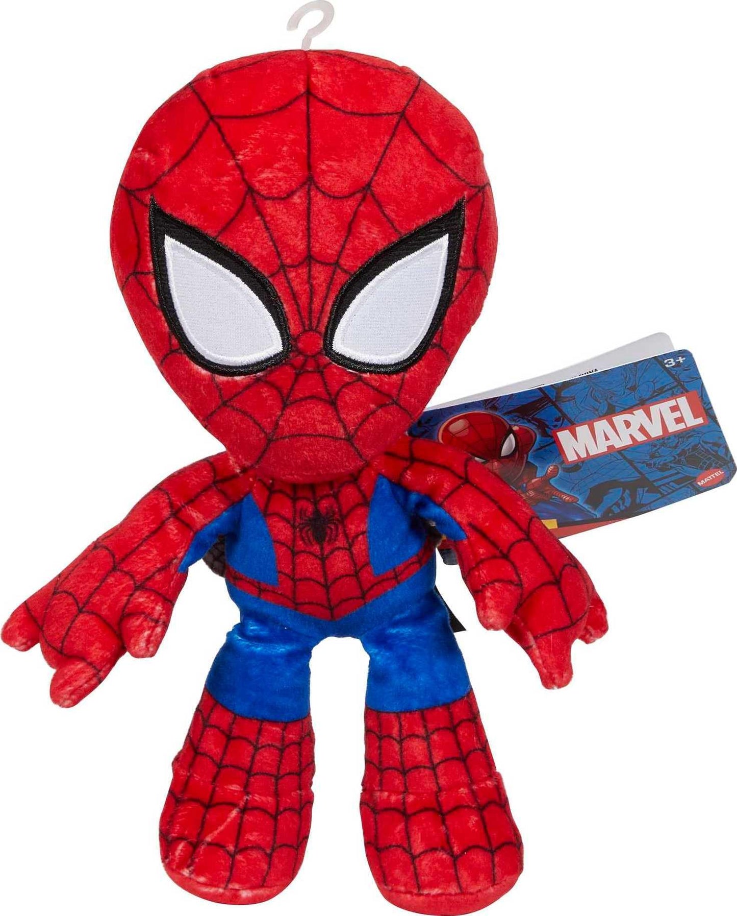 Mattel Marvel Spider-Man Plush Character Figure Super Hero Soft Doll in Classic Suit 8 Inches Tall